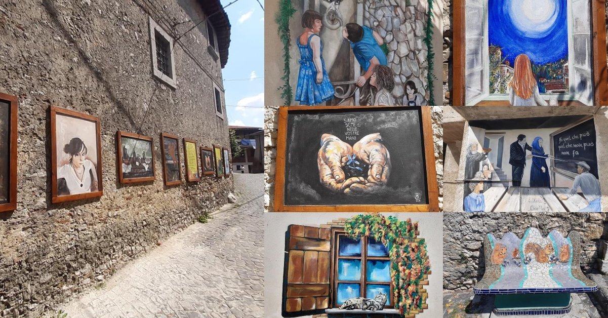 Abruzzo. Hai già visitato il piccolo Borgo di Tufo coi Murales e circondato dai monti Carseolani?
