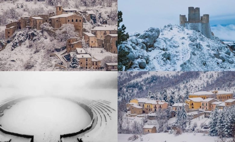 Neve in Abruzzo. Ecco 4 Scenari Magici che ti consigliamo di visitare quando scende la Neve