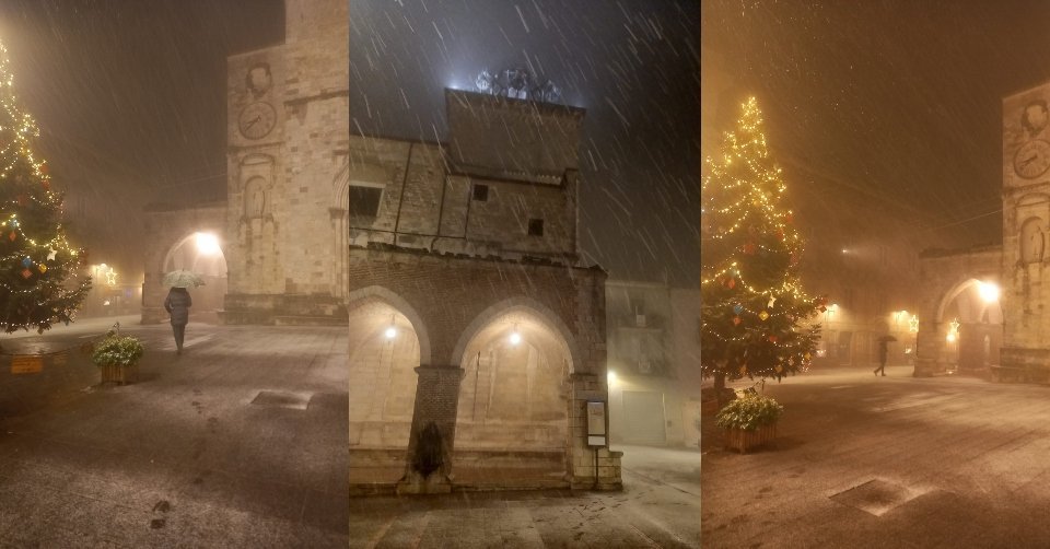 Abruzzo. Guardiagrele in magia, scende la prima neve dell'anno