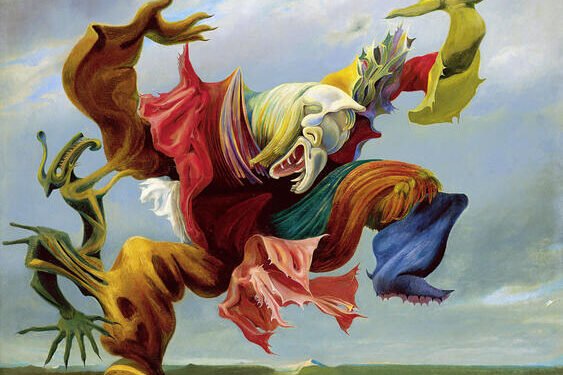 F6EBYP Max Ernst - The Fireside Angel (The Triumph of Surrealism)
