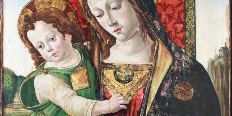 Madonna col Bambino attribuita a Pinturicchio