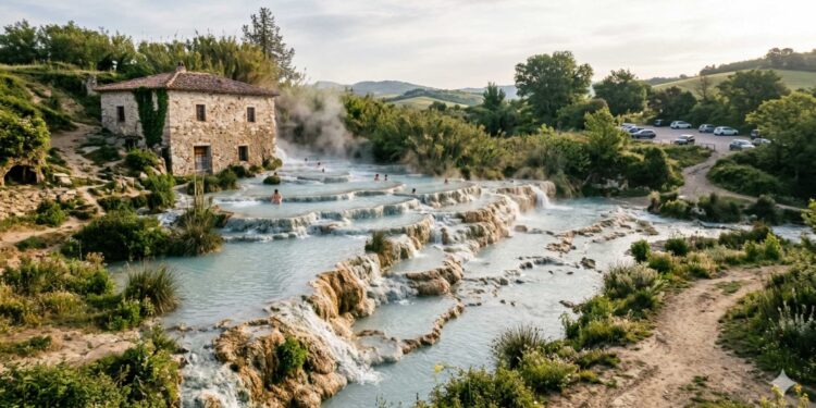 cascate del mulino saturnia consigli pratici dove parcheggiare e orari migliori