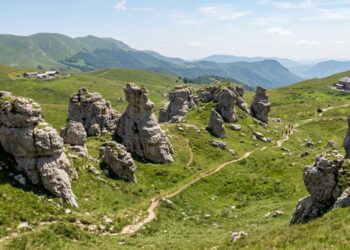 Guida al trekking nella Lessinia (generata con AI a solo scopo illustrativo)