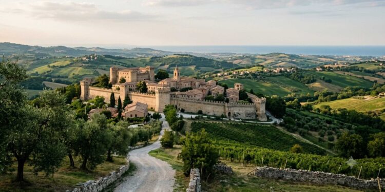 borghi medievali più belli delle Marche (generata con AI a solo scopo illustrativo)