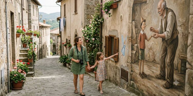 borghi delle fiabe in Italia (generata con AI a solo scopo illustrativo)