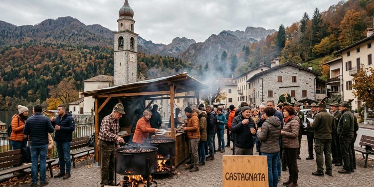 Castagnata sotto il Campanile a Barcis 2026