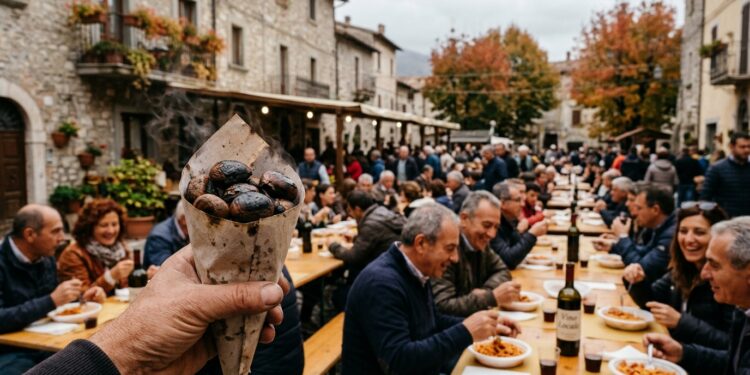 Festa della Castagna di Ascrea 2026 tra sapori del Cicolano e Lago del Turano