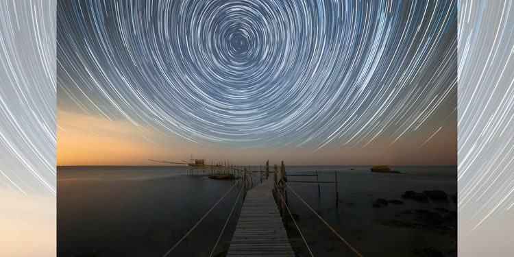 startrail trabocco punta aderci foto di Maurizio Verdecchia